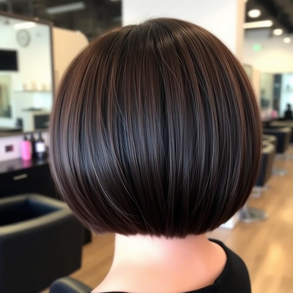 Sleek Brunette Bob